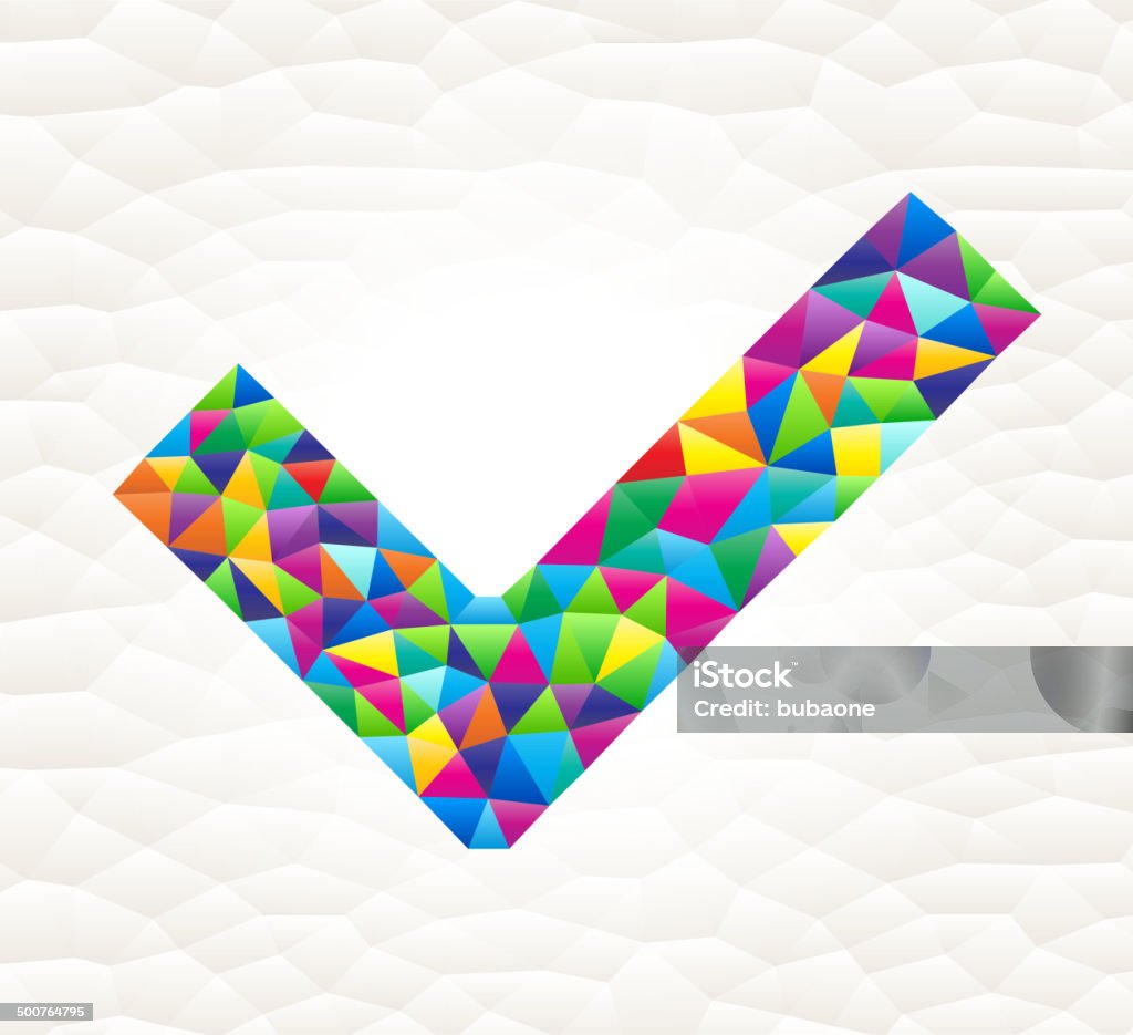Triangle Pattern Checked Check Mark On Triangular Pattern Mosaic Royalty Free Vector Art Stock ...