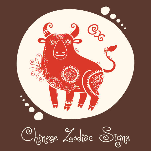 Ox Chinese Zodiac Sign Stock Illustration - Download Image Now - Animal,  Animal Markings, Art - iStock