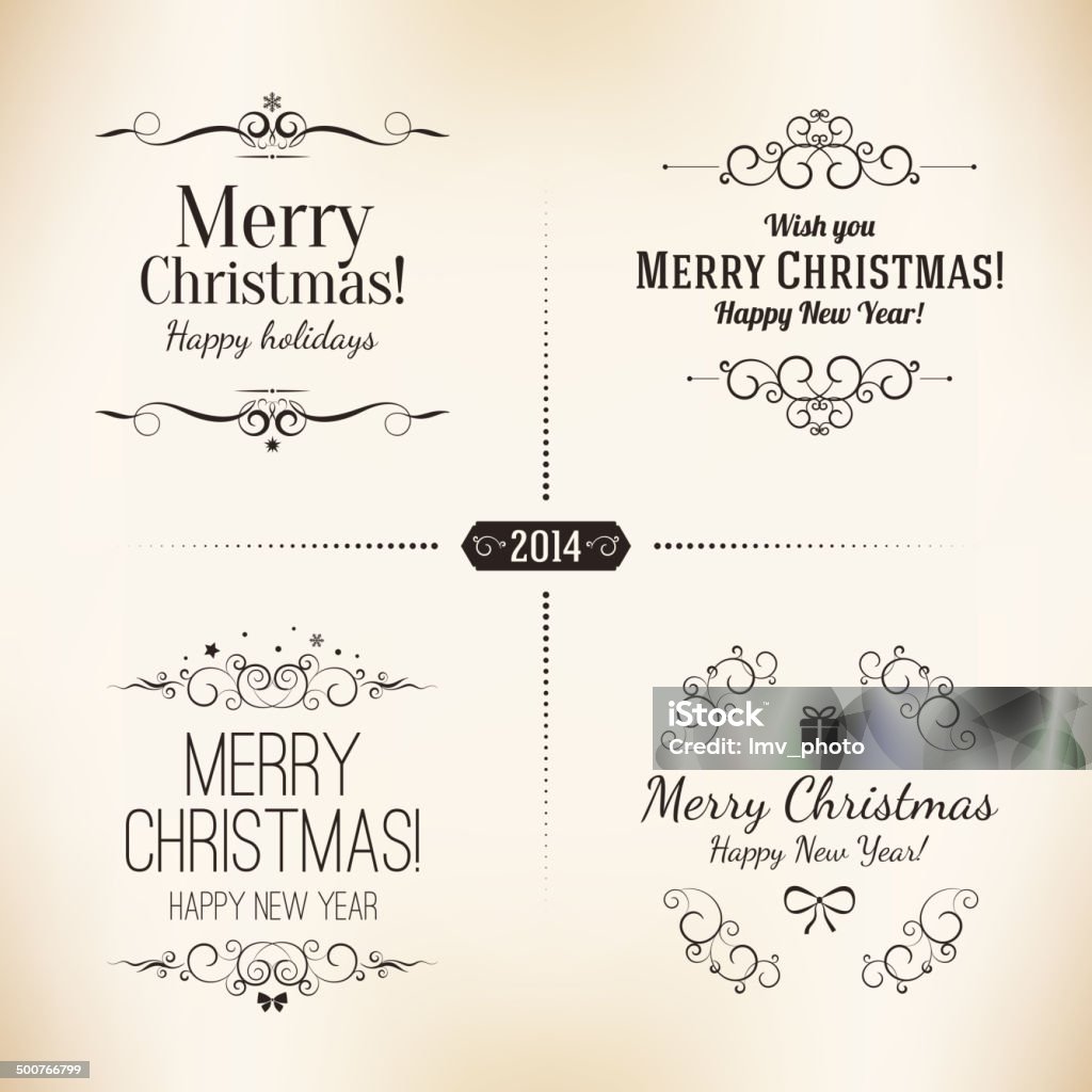 Christmas and New Year symbols For designs postcard, invitation, poster and others 2013 stock vector