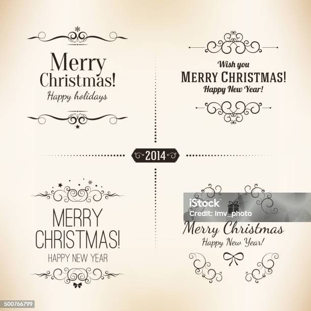 Christmas And New Year Symbols Stock Illustration - Download Image Now - 2013, 2014, Celebration