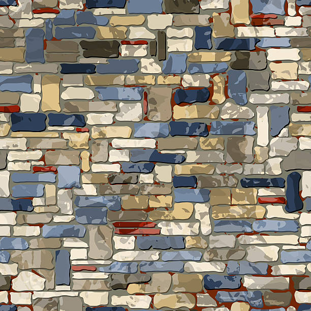 illustrazioni stock, clip art, cartoni animati e icone di tendenza di seamless pattern di pietra. - wall brick backgrounds textured effect