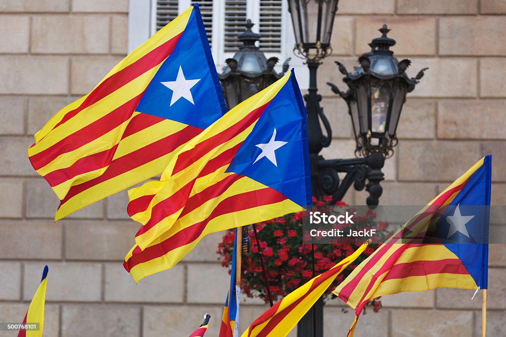 Catalunha flags - Foto de stock de Antigo royalty-free
