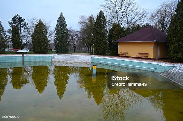 Abbandonato Piscina Della Spa In Autunno - Fotografie stock e altre immagini di Abbandonato - Abbandonato, Acqua, Albero