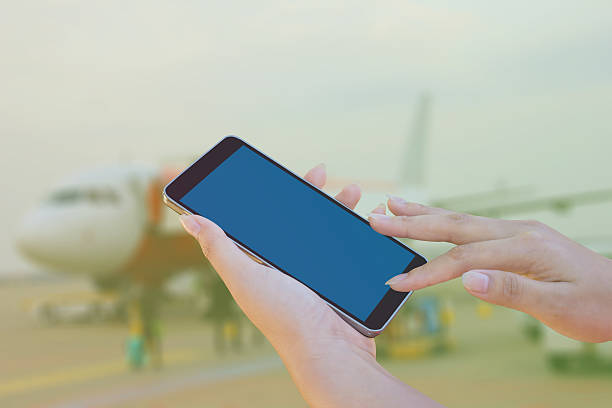 istock Abstract of blur airplane at the runway 500772150