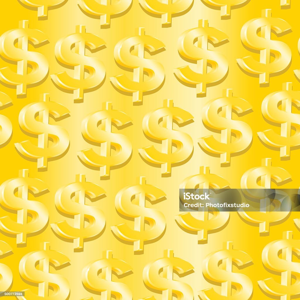 Gold dollar symbol in a seamless pattern Gold dollar symbol in a seamless pattern . Backgrounds stock vector
