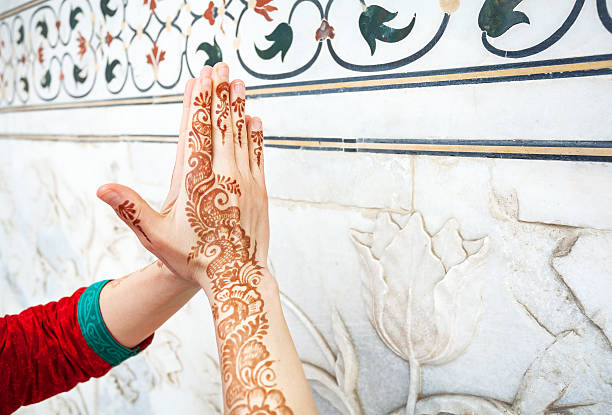istock Woman hands in namaste in India 500772930