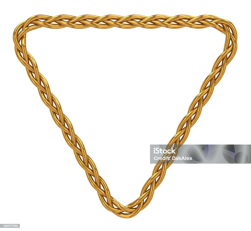 Triangular Gold Frame Gold Braided Triangular Frame Stock Photo - Download Image Now - Arts ...