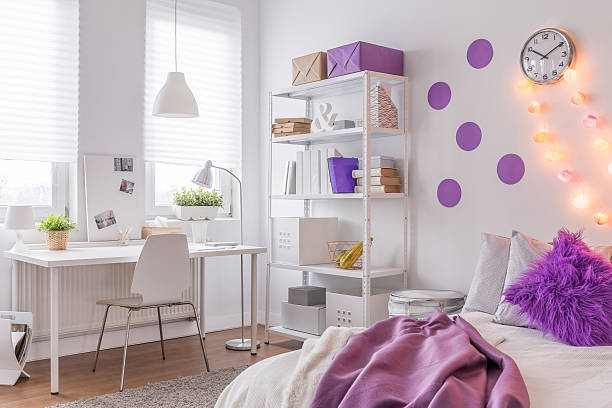 istock Room with purple decoration 500778032