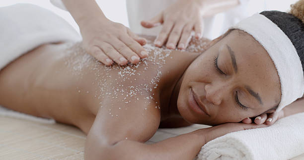 istock Female Getting A Salt Scrub Treatment 500778814