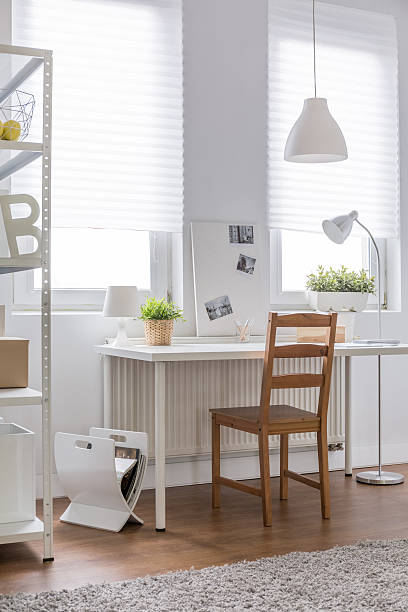 istock Comforable wood chair and desk 500778908