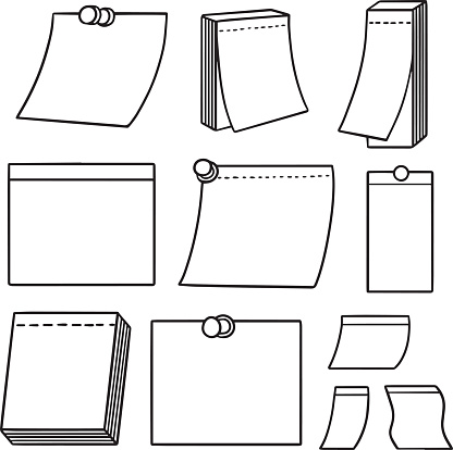 Me Note Vector Vector Set Of Memo Note Stock Illustration - Download Image Now ...