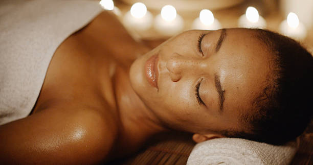 istock Young Girl At Spa Salon By Candle Light 500779840