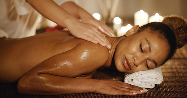 istock Woman Having Therapy Massage Of Back 500780206