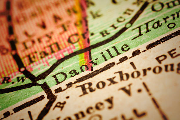 istock Danville | Virginia on an Antique map 500781932