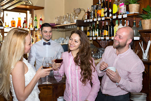 istock Friends at bar with barman 500782958