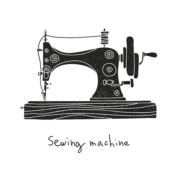 Sewing Machine Line Art Illustration Vector Art At Vecteezy
