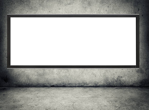 istock tv hanging on a grunge wall 500785668