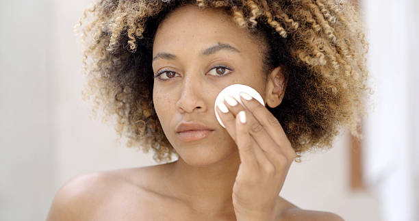 istock Young Woman Cleaning Skin 500785790