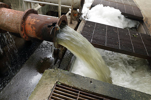 istock Drain make the foam on dirty water surface 500785836