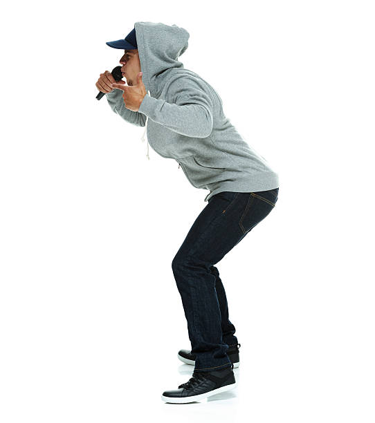istock Side view of rapper in action 500791329