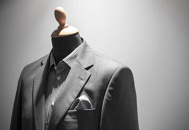 istock Elegant men suit on mannequin, shopwindow 500791631
