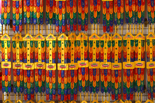 Amulet Flag in Che Kung Temple, Hong Kong