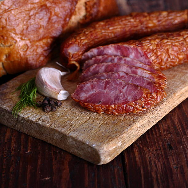 istock Delicious traditional smoked sausage 500792459