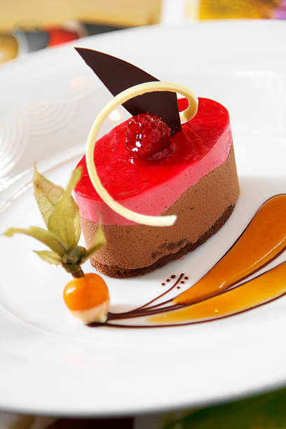 istock close up chocolate and strawberry cheese cake 500792549