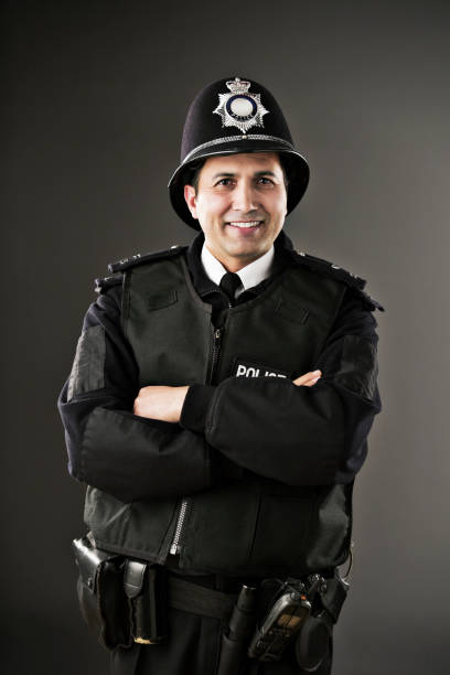 istock Portrait of confident policeman 500797459