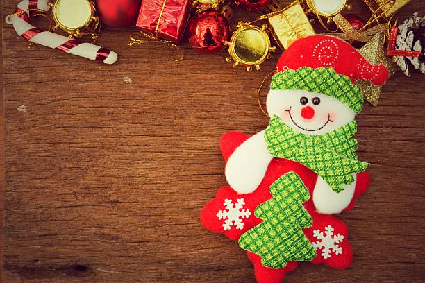 istock Christmas decoration with on wooden background 500797934