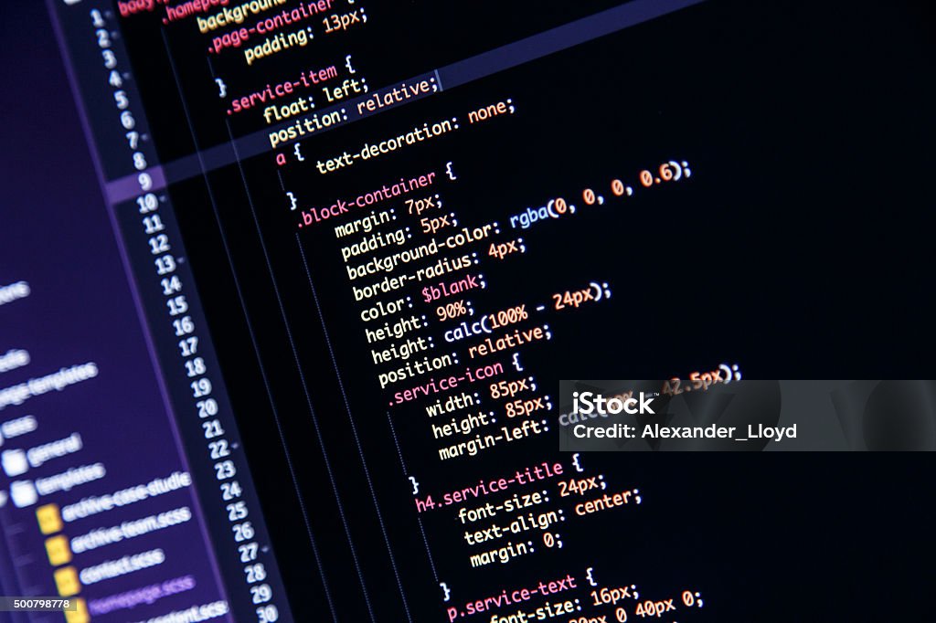 Css Code On Screen For Web Developer Stock Photo - Download Image Now ...