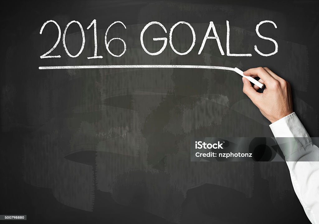 2016 Goals / Blackboard concept (Click for more) 2016 Stock Photo