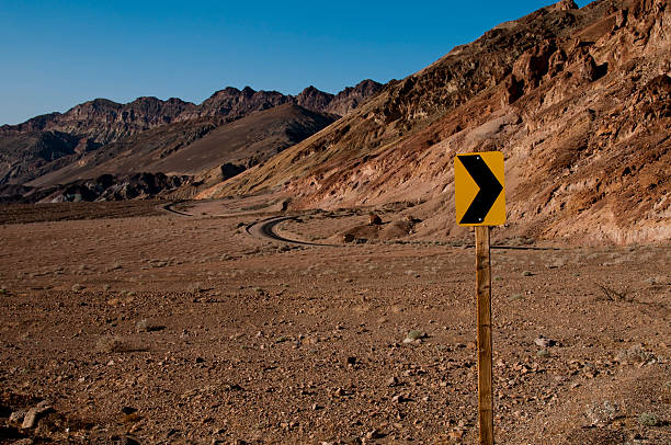 istock Death valley desert with sign 500800460