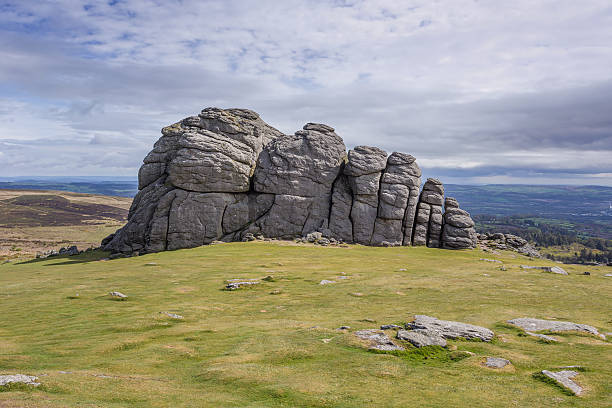 haytor - dartmoor haytor rocks rock outcrop imagens e fotografias de stock