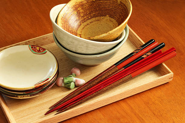 istock Rice bowl and dish and chopsticks 500801544