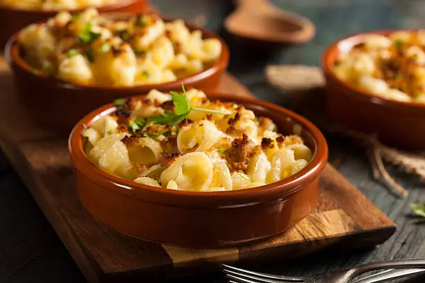 Baked Homemade Macaroni and Cheese with Parsley