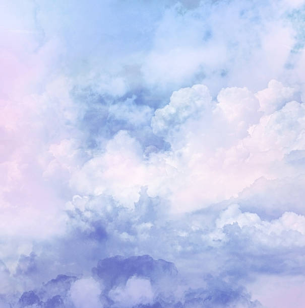 istock Vintage background in the blue shade with clouds 500803394
