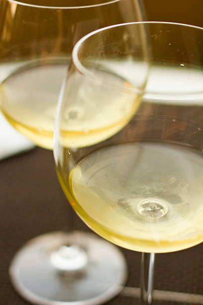istock Two glasses of white wine 500803771