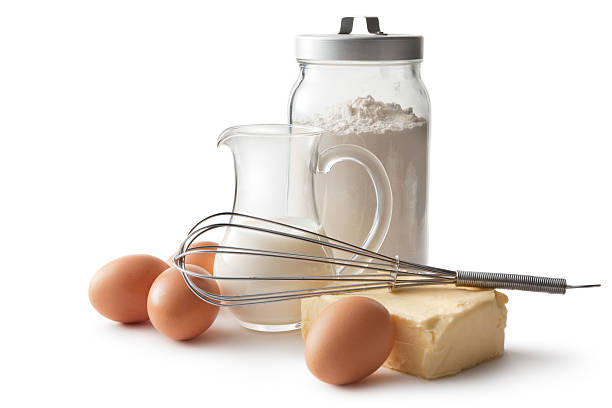 istock Baking Ingredients: Butter, Eggs, Milk and Flour 500803845