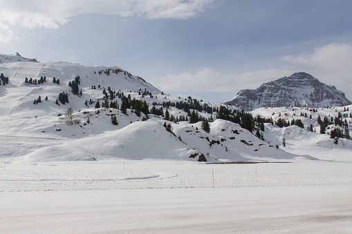 Skiing in Warth – Schröcken on a sunny winter day
