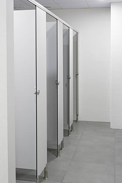 istock Public restroom doors 500804567