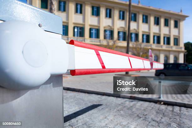 Vehicle Access Barrier Stock Photo - Download Image Now - Parking Lot, Boundary, Construction Barrier