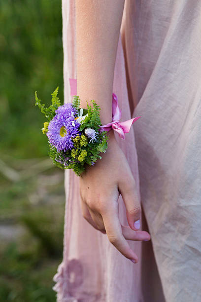 istock Close up of  corsage at a  rural wedding. 500807340