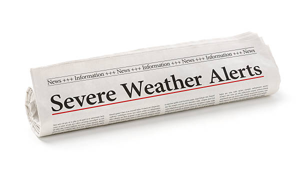 istock Rolled newspaper with the headline Severe Weather Alerts 500808222