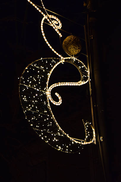 istock Christmas lights on street pole 500808436