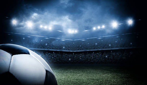 Soccer ball in the stadium