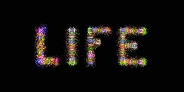 istock Life colorful sparkling fireworks horizontal black sky background 500811226
