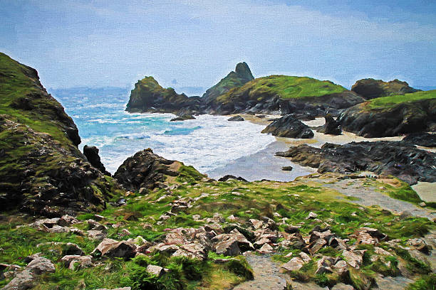 istock Kynance Cove The Lizard Cornwall England UK illustration 500812594