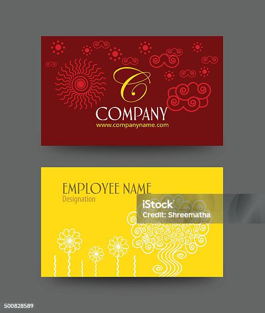 Vetores de Design De Cartão De Negócios e mais imagens de Amarelo - Amarelo, Cartão de Negócios, Arte Linear