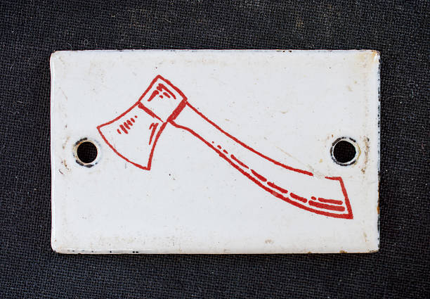 istock vintage axe plate on black fabric 500829601